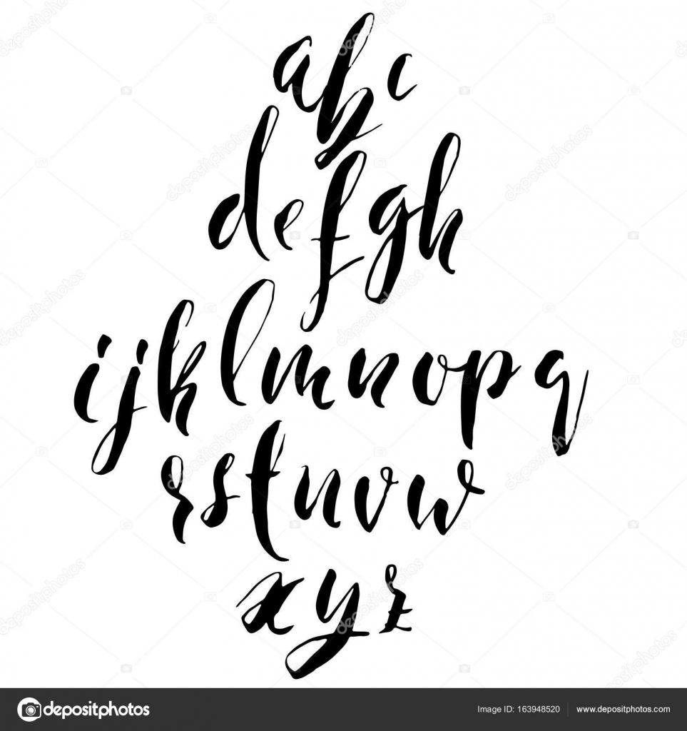 Hand Drawn Elegant Calligraphy Font Modern Brush Lettering Grunge