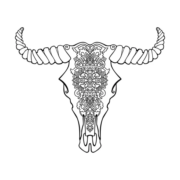 Download Mandala tattoo style dead cow head. Decorative ornament ...