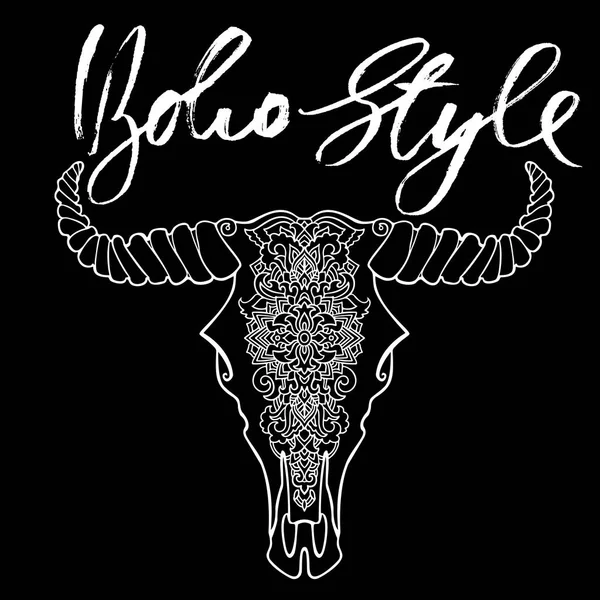 Download Mandala tattoo style dead cow head. Decorative ornament ...