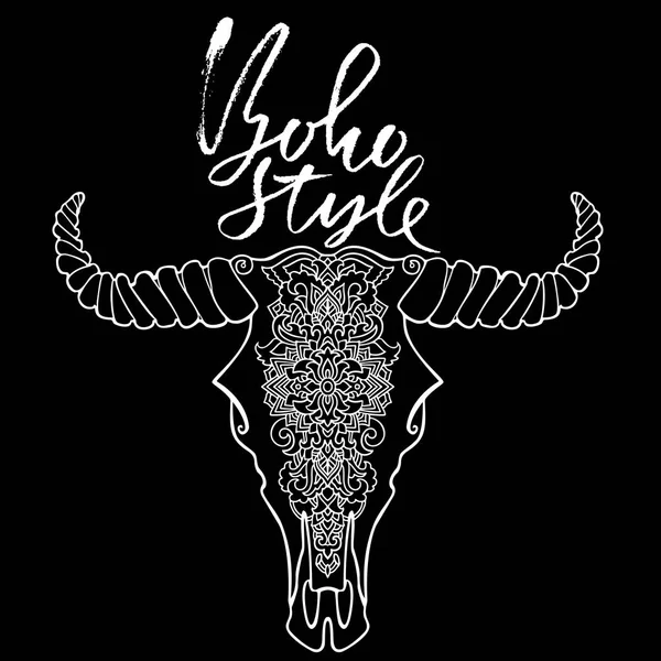 Download Mandala tattoo style dead cow head. Decorative ornament ...
