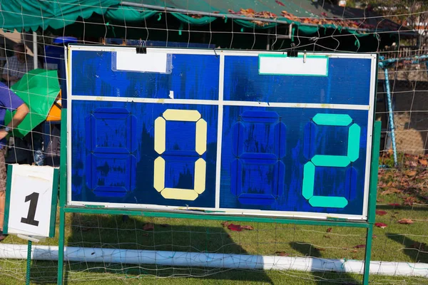 Eenvoudige voetbal scorebord — Stockfoto