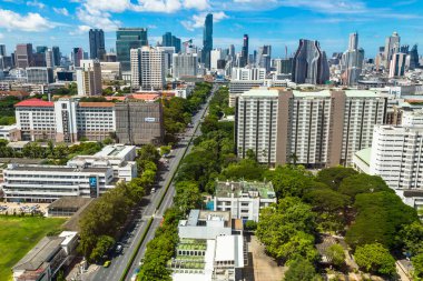 Yeni inşa edilen Mahanakorn buildin Bangkok manzarası görünümünü gösterir