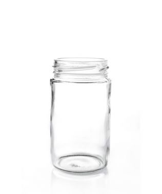 şeffaf cam kavanoz kapak beyaz ayrı tut moduyla arka planda olmadan