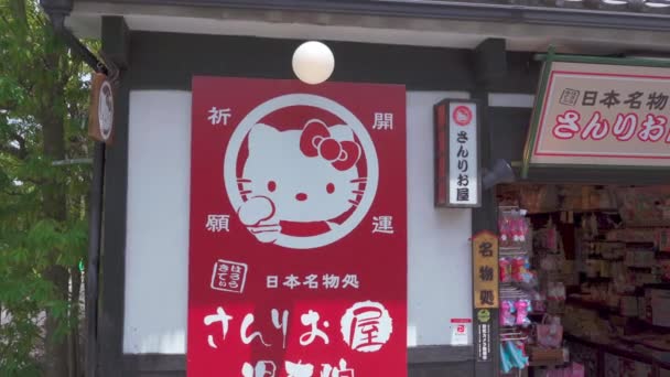 Юфуин Япония Июля 2019 Года Туристы Прогуливаются Главной Торговой Улице — стоковое видео