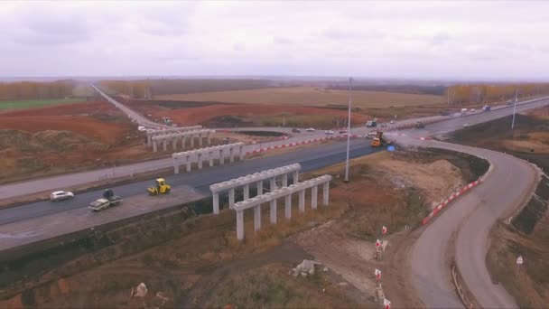 Yeni bir yol inşaatı — Stok video