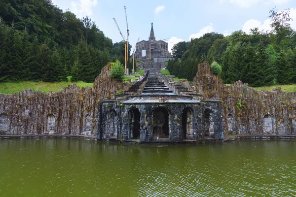 Great cascades in Bergpark Wilhelmshoehe,Kassel, Germany. Travel