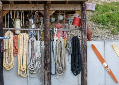 Gemiler, arma halat ağlar, Balık tutma, merdivenler halat. Yatay