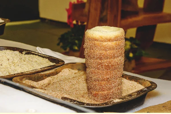 Vanilya trdelnik bir geleneksel Slovak, Çek pasta ve tatlı p olduğunu