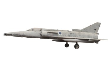 Herzliya, İsrail - 10.05.2018: Retro uçak sergisi. İzole edilmiş