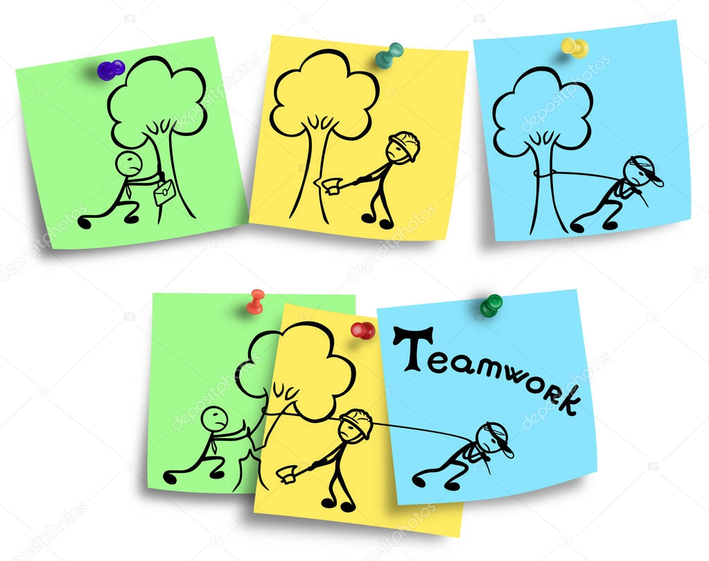 Individual and team work efficiency drawing.