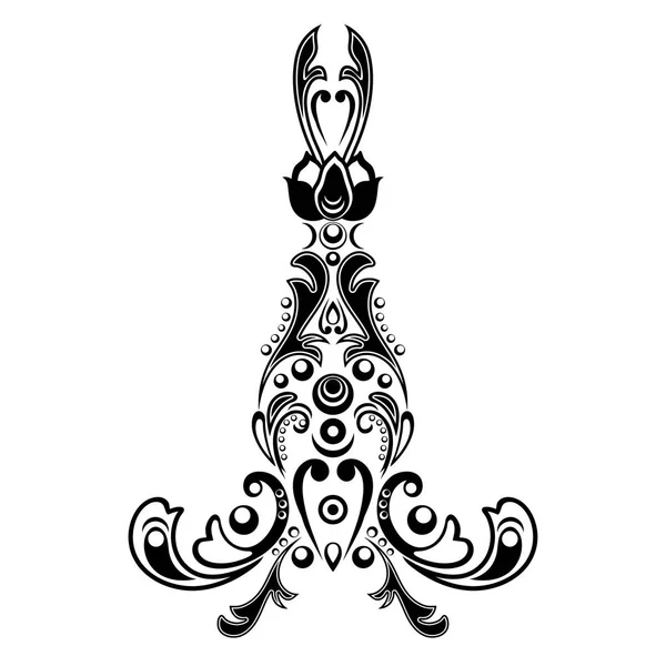 Królewski kwiatowy wzór z arabeska, orientalne ornament. Streszczenie tradycyjnych wystrój dla tła. Kolory czarny i biały, monochromatyczne. Ilustracja wektorowa — Wektor stockowy