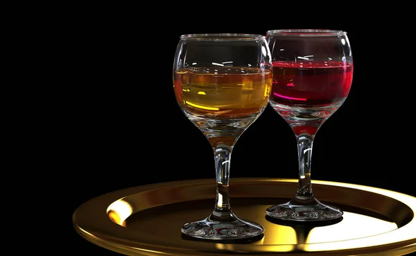 kırmızı ve beyaz şarap..