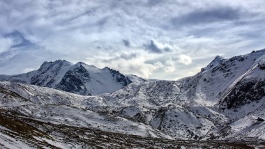 View of the Youth peak in the mountains of Zailiysky Alatau.