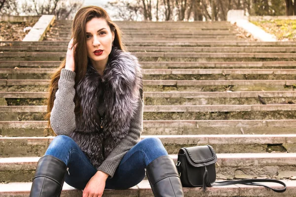 Şehirdeki sokak photosession