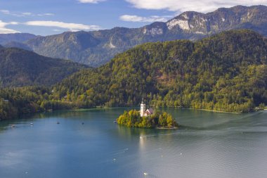 Bled Gölü, Slovenya ve Avrupa 'nın panoramik manzarası
