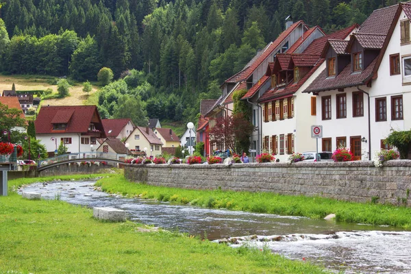 Splendido Schiltach nella Foresta Nera, Germania — Foto Stock