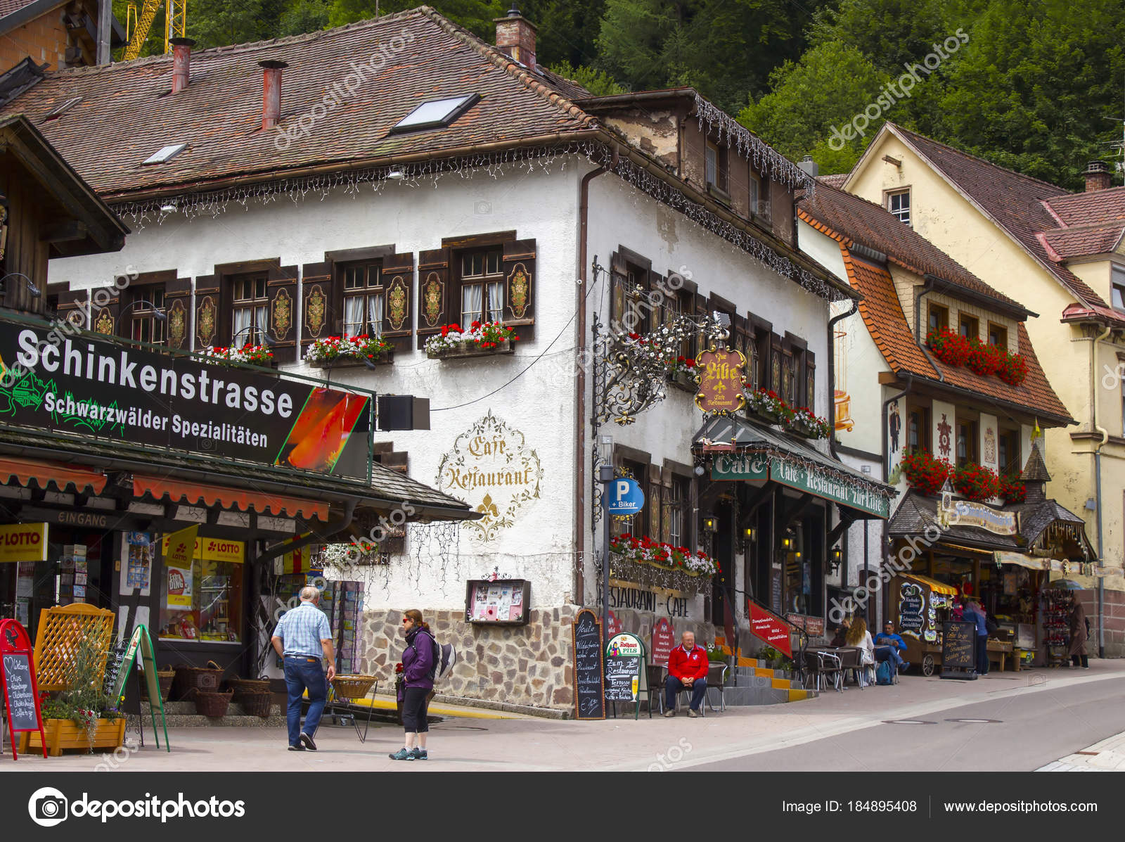 Triberg in Zwarte Woud, Duitsland Redactionele stockfoto
