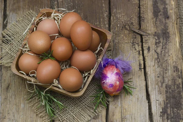 Eggs in a bowl — Stock Photo, Image