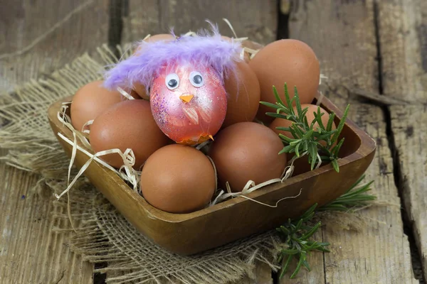 Eggs in a bowl — Stock Photo, Image