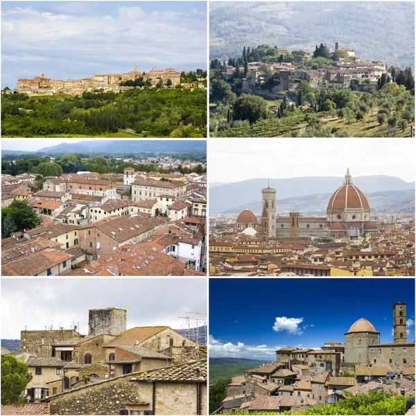 Vista panorámica de la ciudad medieval en Toscana, Italia . — Foto de Stock