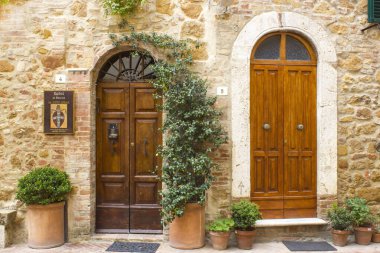 Şirin Toskana Caddesi, Pienza, İtalya