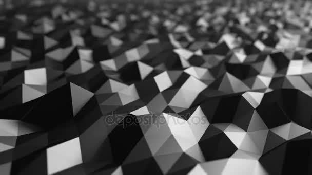 Abstracte veelhoeken golven perfecte achtergrond — Stockvideo
