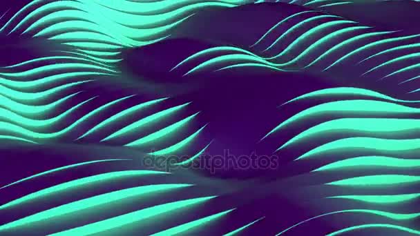 蔚蓝色的波浪带表面 — 图库视频影像