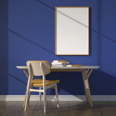 Çalışma alanı mockup. Pencereden ışık.