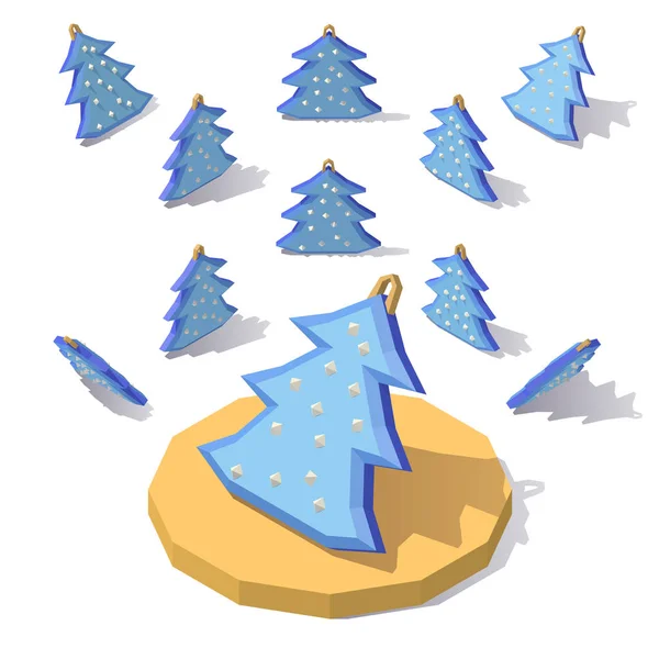 Kerstboom in de sneeuw — Stockvector