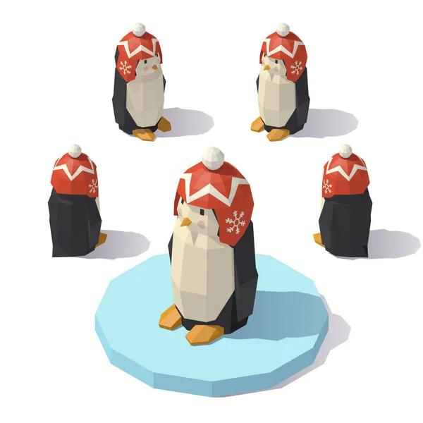 Pinguin mit Strickmütze — Stockvektor