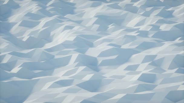 Polygoner Vågor Perfekt sömlös loop av slowmotion polygon vågor — Stockvideo