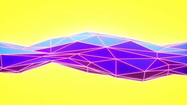 Polygons Waves Perfect seamless loop of slowmotion polygon waves — Stock Video