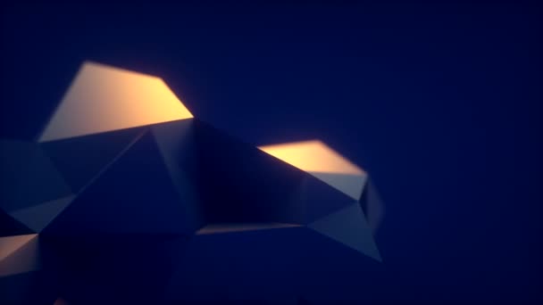 Ondes de polygones Boucle parfaite et transparente d'ondes de polygones au ralenti — Video