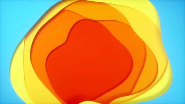 Plástico formas coloridas. Antecedentes abstractos Animación 3D Seamless Loop. — Vídeo de stock