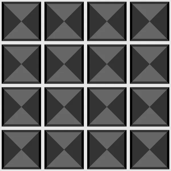 Αφηρημένη γεωμετρική απρόσκοπτη γκρι διάνυσμα μοτίβο με τετράγωνα — Διανυσματικό Αρχείο