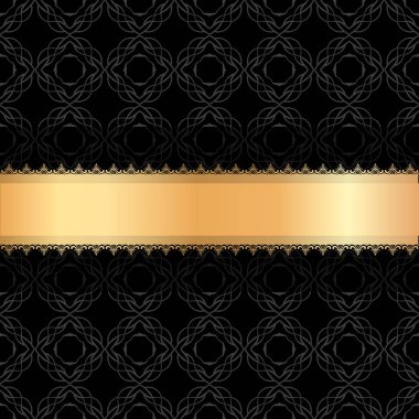 Lüks süs arka plan ile altın şerit. Tasarım şablonu