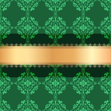 Lüks süs arka plan ile altın şerit. Tasarım şablonu