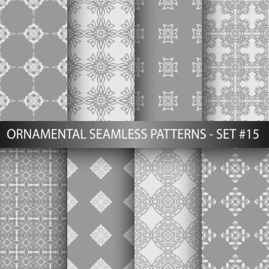 Süs Dikişsiz desen vektör çizim ayarlayın. Tasarım şablonu