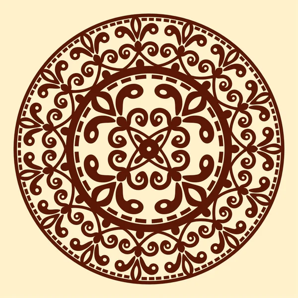 Süs mandala. Geometrik daire öğesi. Tasarım şablonu — Stok Vektör