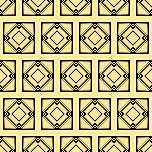 Abstracto art deco dorado geométrico sin costura fondo del patrón. Plantilla para diseño — Archivo Imágenes Vectoriales