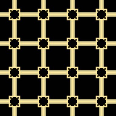 Soyut sanat deco altın geometrik Dikişsiz desen arka plan. Tasarım şablonu