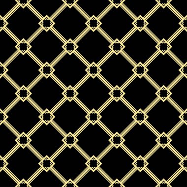 Soyut sanat deco altın geometrik Dikişsiz desen arka plan. Tasarım şablonu