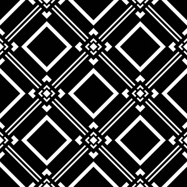 Abstracto art deco negro geométrico sin costura fondo del patrón. Plantilla para diseño — Vector de stock