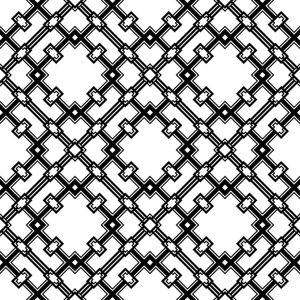 Abstract art deco black geometric seamless pattern background. Template for design — Stock Vector