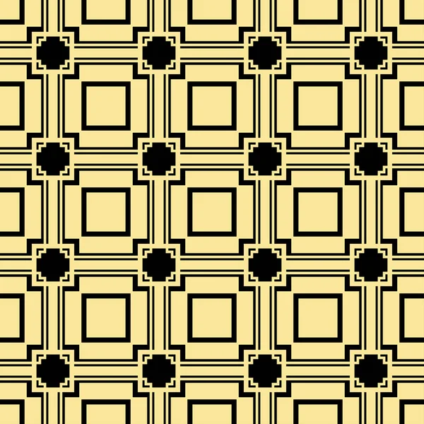 Abstract art deco golden geometric seamless pattern background. Template for design — Stock Vector