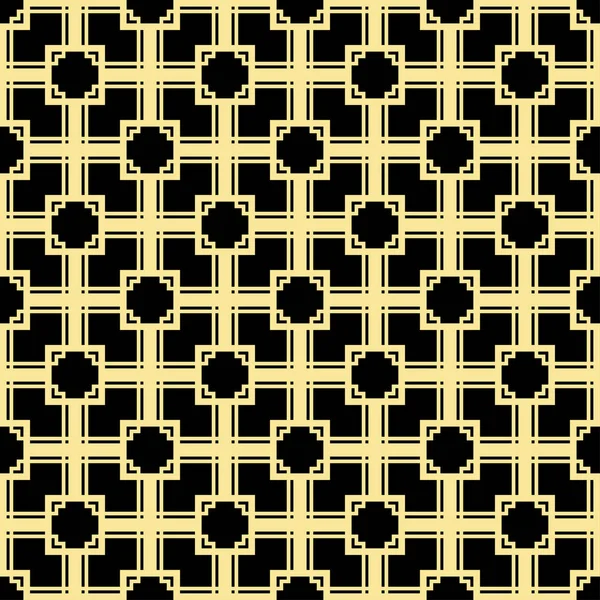 Abstracto art deco dorado geométrico sin costura fondo del patrón. Plantilla para diseño — Vector de stock