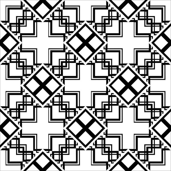Abstrakte Art Deco schwarzen geometrischen ornamentalen nahtlosen Hintergrund Muster. Vorlage für Design — Stockvektor