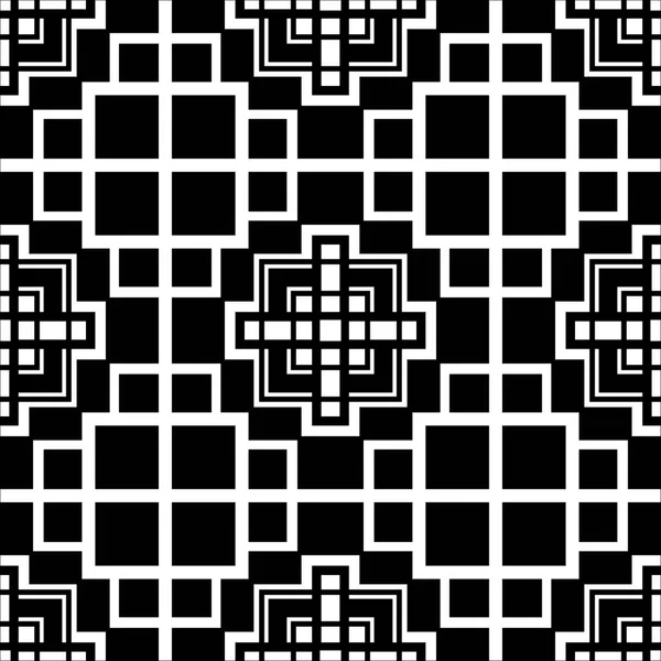 Abstrakte Art Deco schwarzen geometrischen ornamentalen nahtlosen Hintergrund Muster. Vorlage für Design — Stockvektor