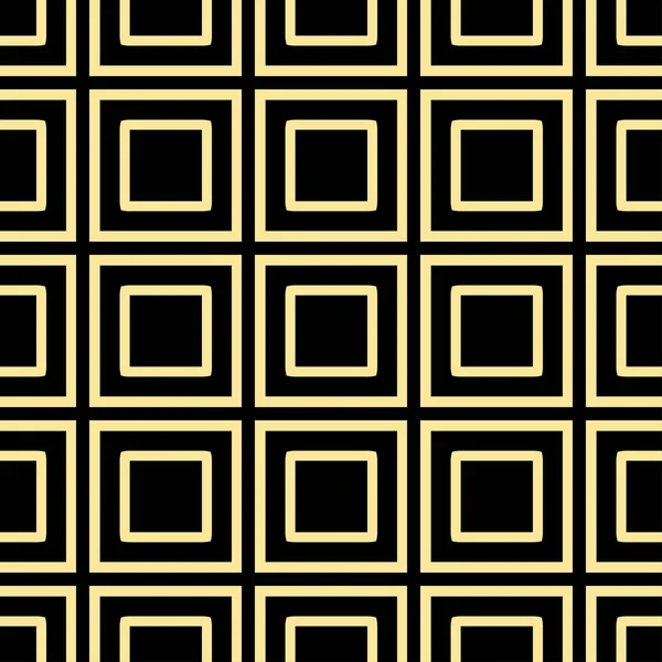 Abstrakt konst deco gyllene geometriska prydnads sömlösa mönster bakgrund. Mall för design — Stock vektor