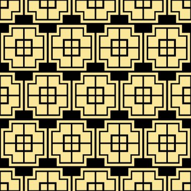 Soyut sanat deco altın geometrik süs Dikişsiz desen arka plan. Tasarım şablonu